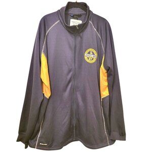 NWT Johnson C. Smith University Alumni JCSU Navy Gold Full Zip Jacket Size 2XL